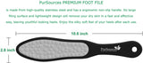 PurSources Premium Foot File - 10.6" Long - Stainless Steel