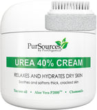 PurOrganica Urea 40% Foot Cream - With Pumice Stone and Brush - 4 OZ